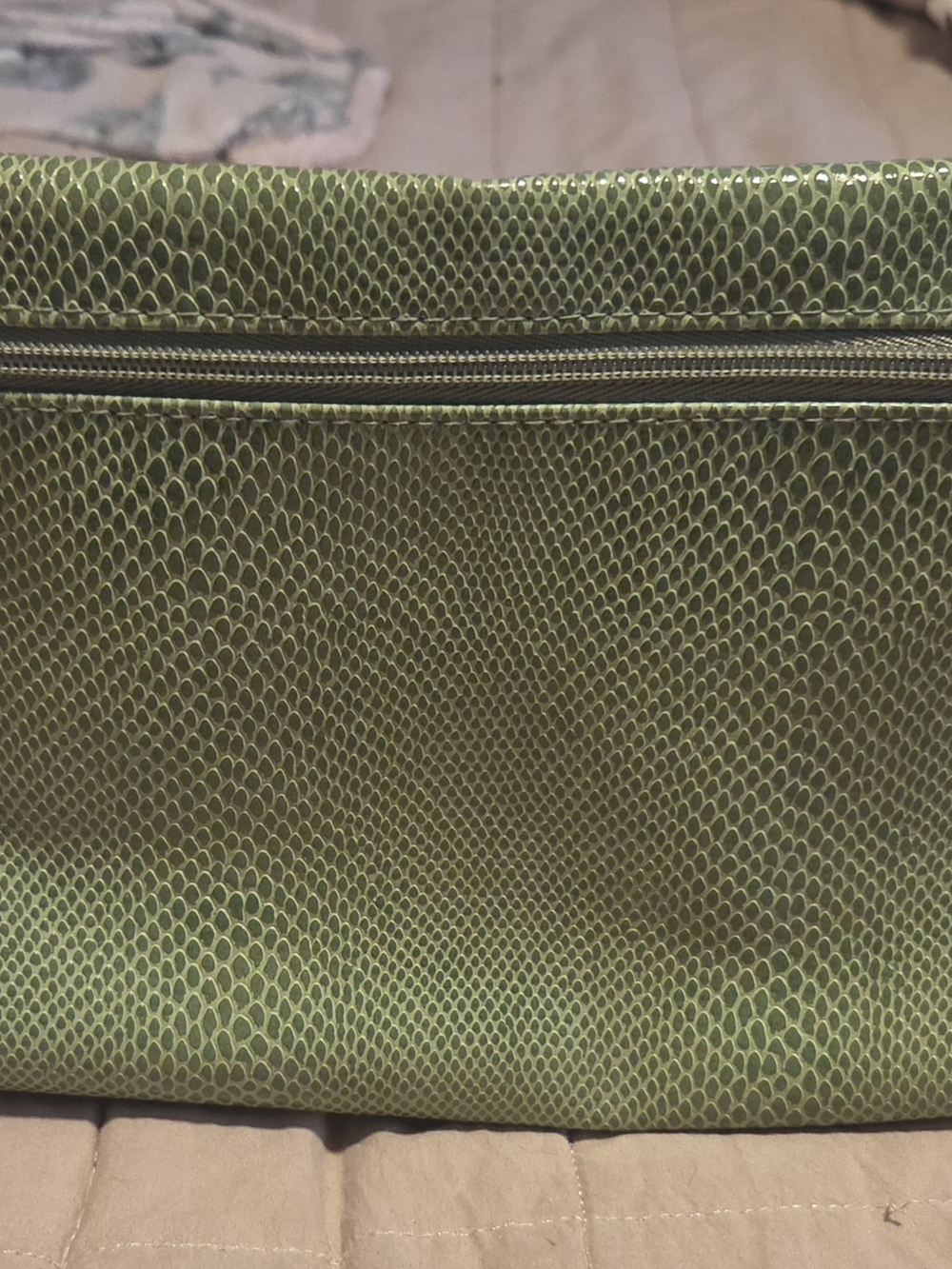 Clinique Faux Snakeskin Cosmetic Bag